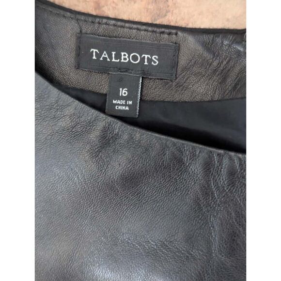 Talbots 100% Lambskin Leather Sheath Dress, Size 16 - Picture 3 of 7
